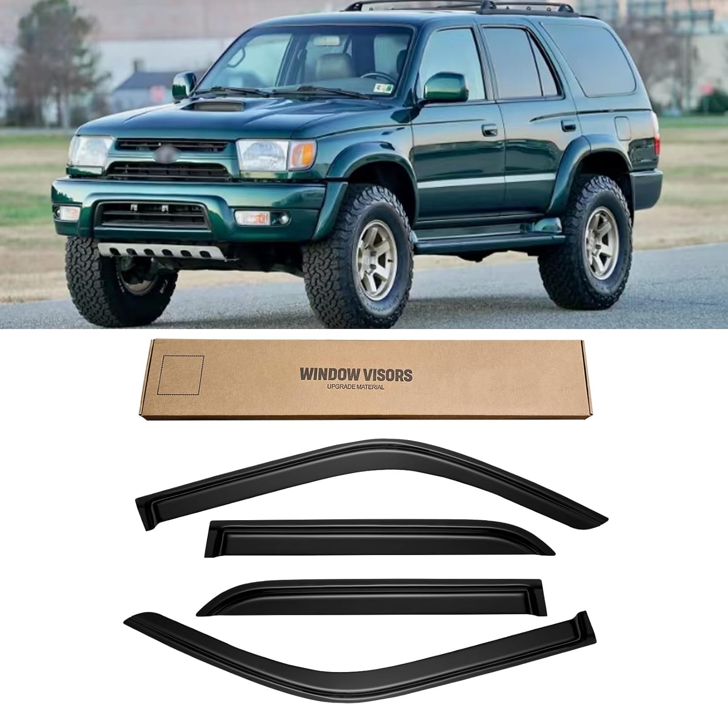 Window Visor for 1996-2002 Toyota 4runner - Dark Smoke Shields