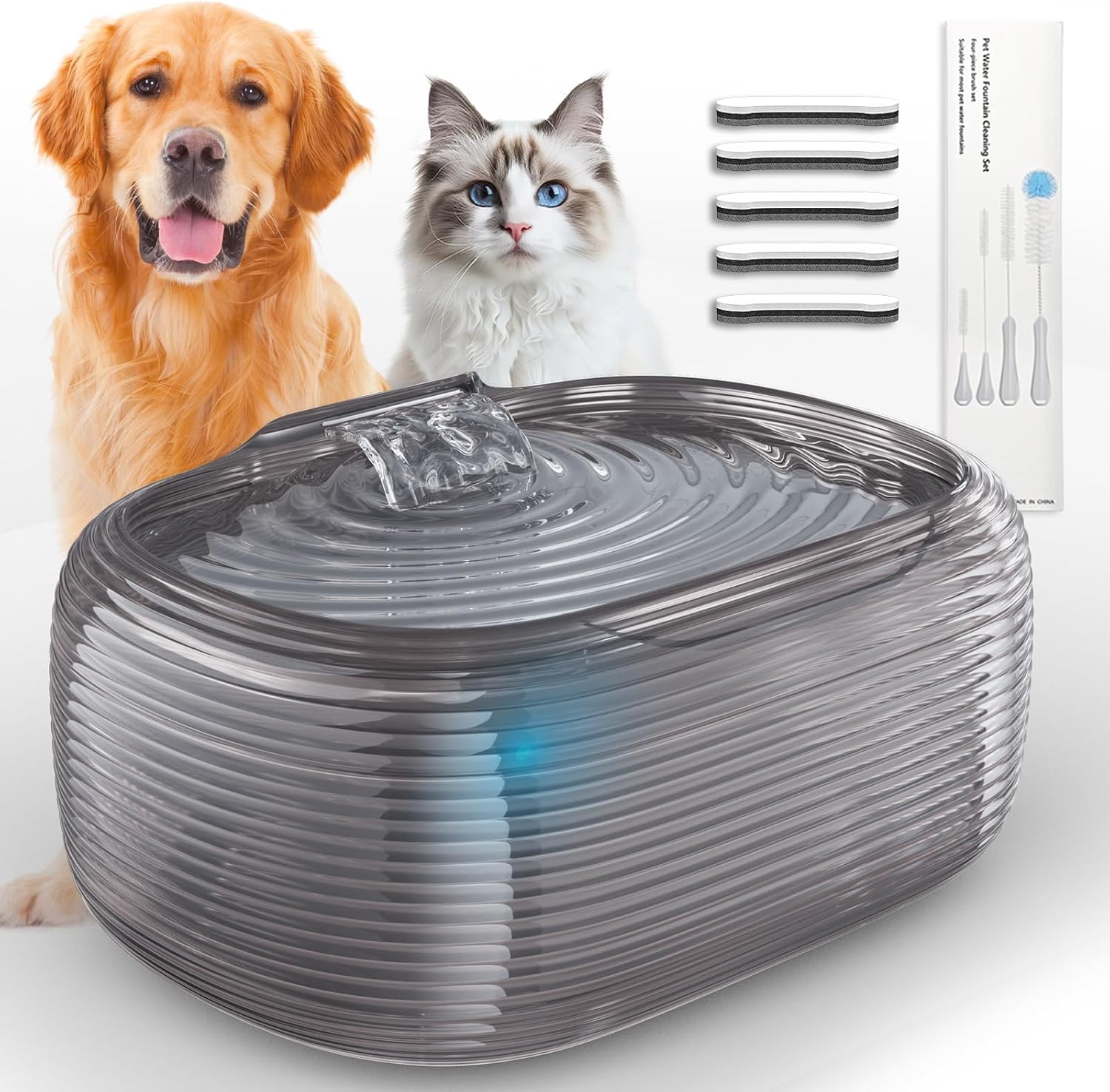 JMICOW 10L Dog Water Fountain for Large Dogs with Filters