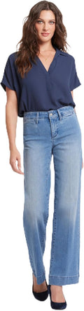NYDJ Women's Teresa Trouser Jean - Flattering Wide Leg Fit