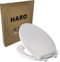 HARO Elongated Toilet Seat Slow-Close - Heavy Duty Comfort