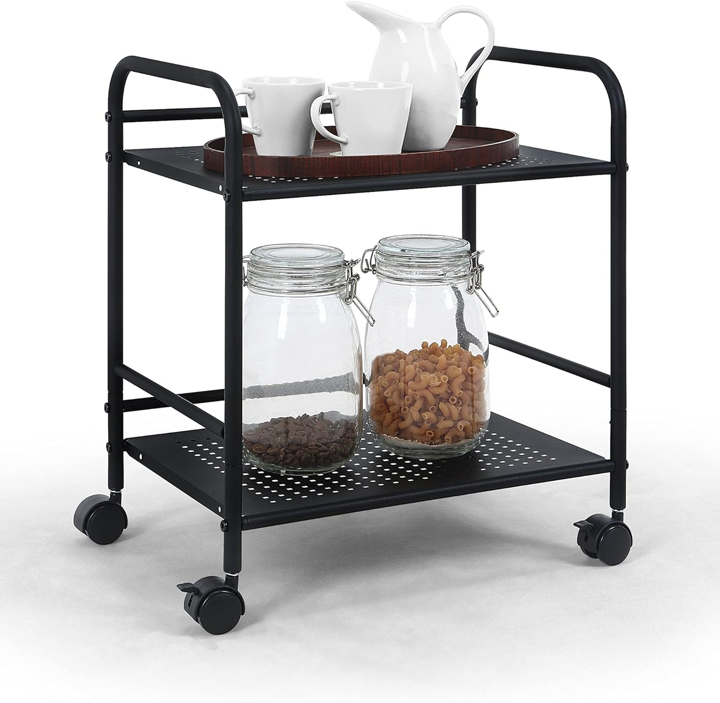 SunnyPoint 2-Tier Rolling Cart: Ultimate Space Saver