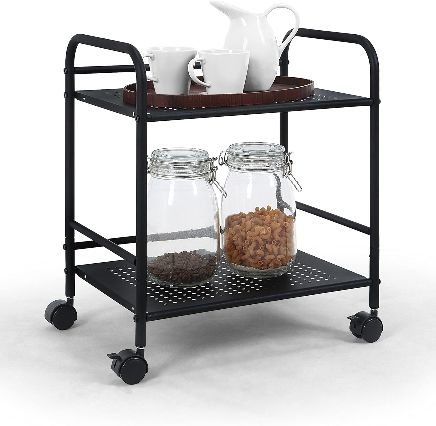 SunnyPoint 2-Tier Rolling Cart: Ultimate Space Saver