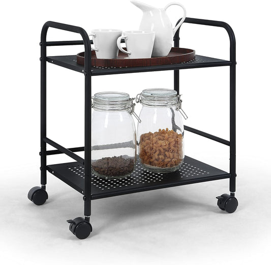 SunnyPoint 2-Tier Rolling Cart: Ultimate Space Saver