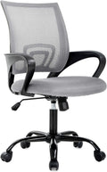 Adjustable Grey Mesh Office Chair with Ergonomic Lumbar Support
