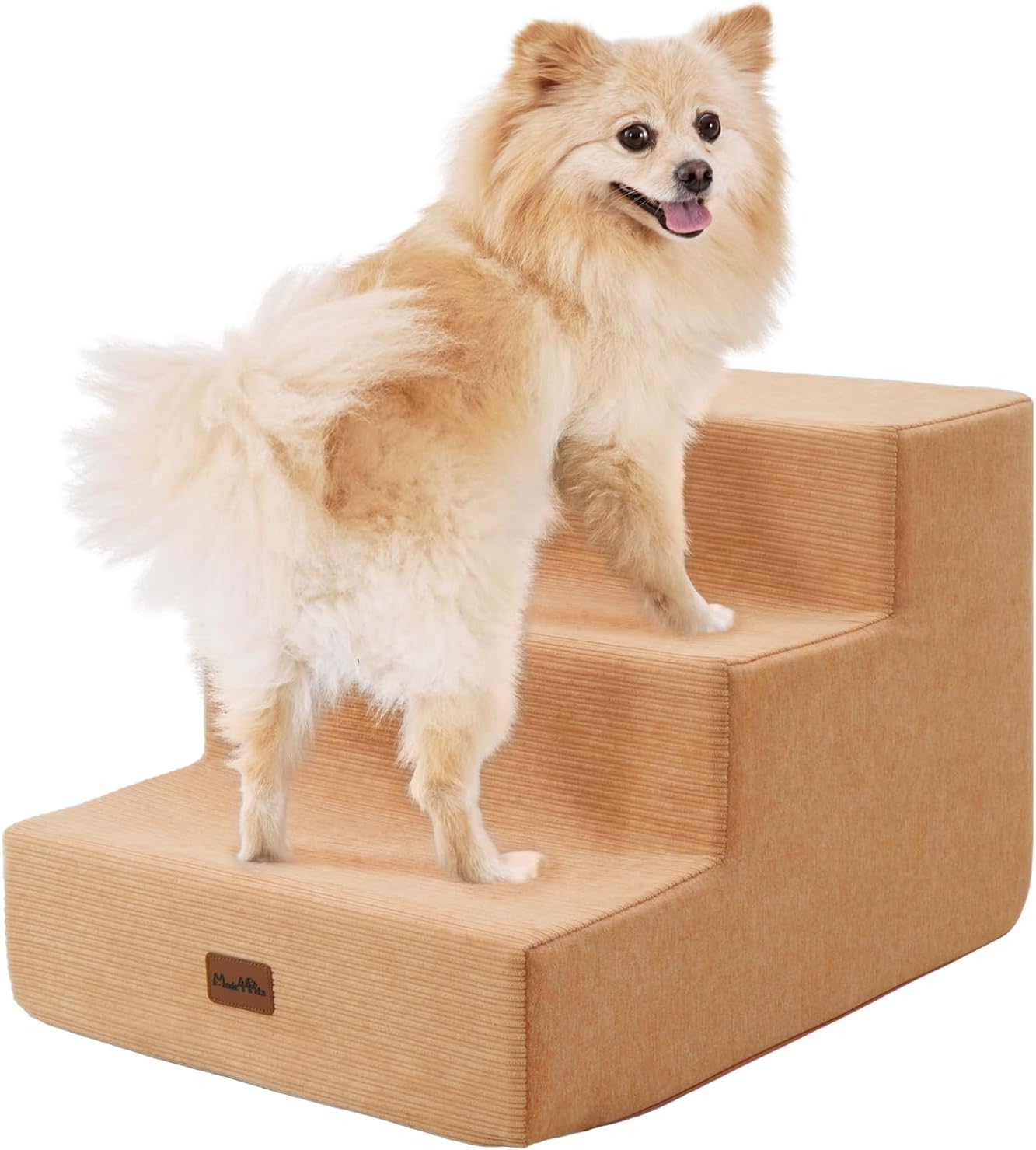 Made4Pets Dog Stairs for Small Dogs - Extra Wide Steps