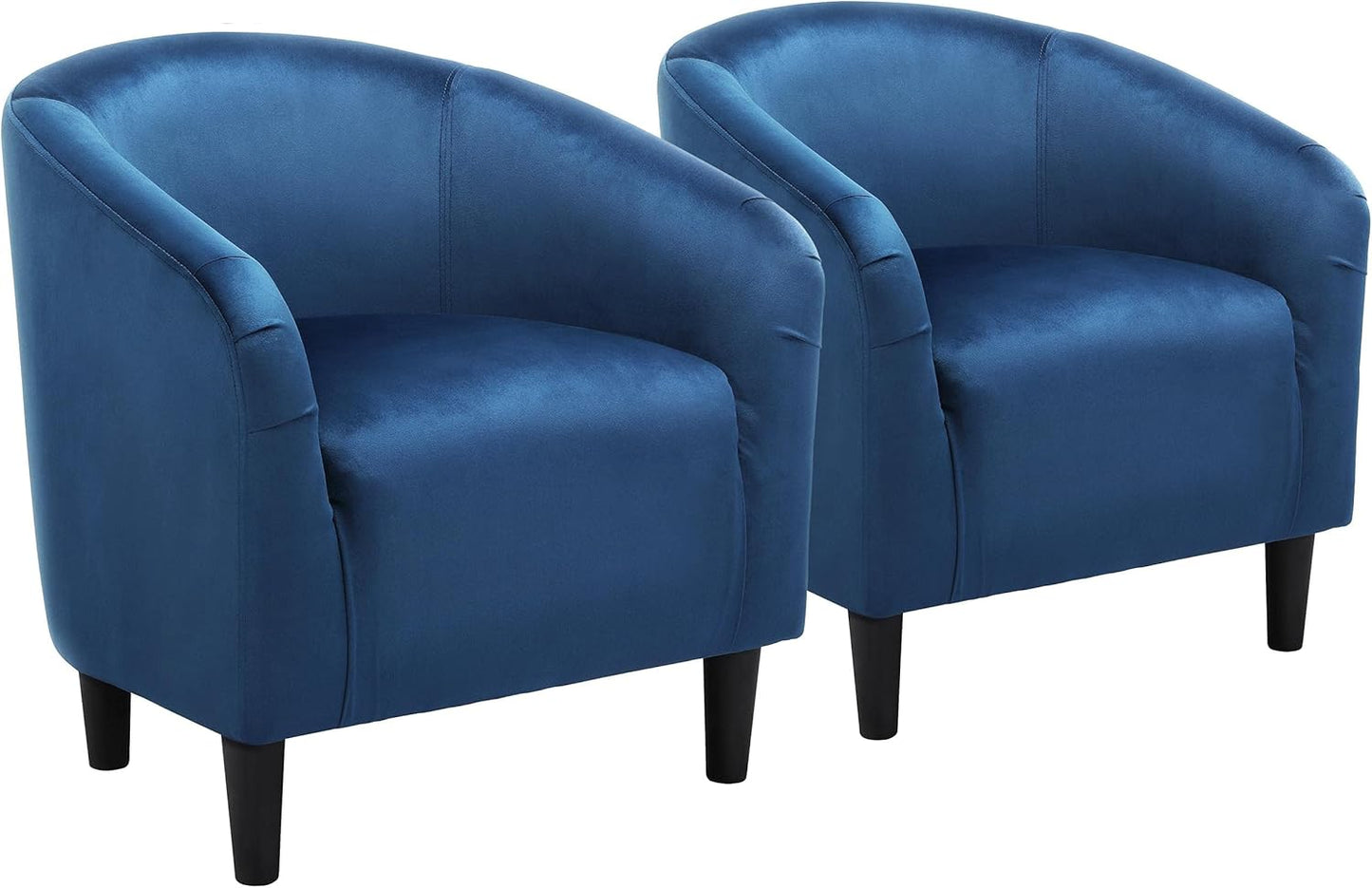 Yaheetech Velvet Barrel Chairs for Modern Living Spaces