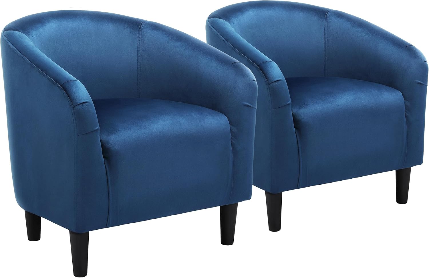 Yaheetech Velvet Barrel Chairs for Modern Living Spaces
