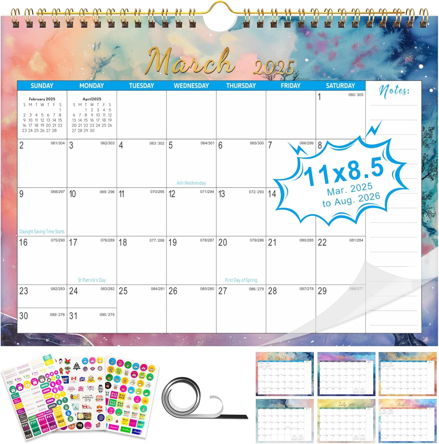 2025-26 Magnetic Wall Calendar Set - Organize with Ease!