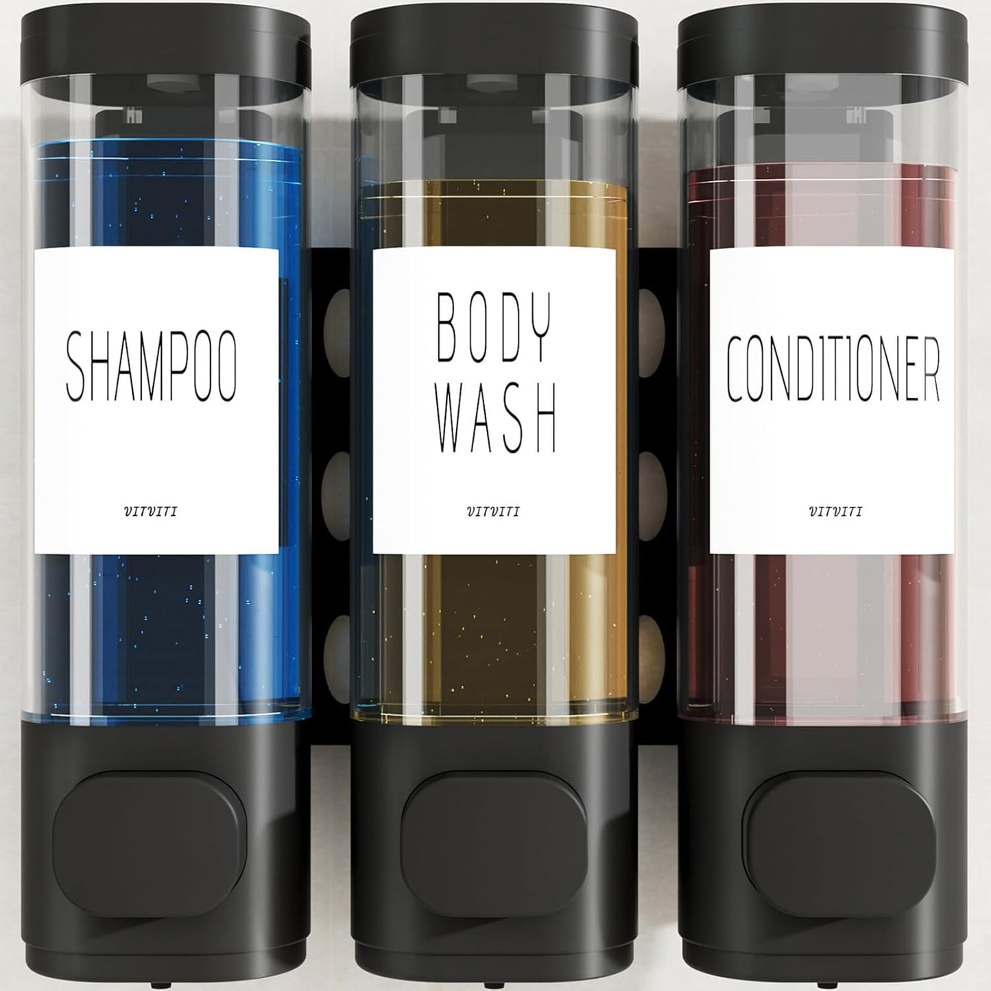 Shower Wall Mount Dispenser - 3 Chamber