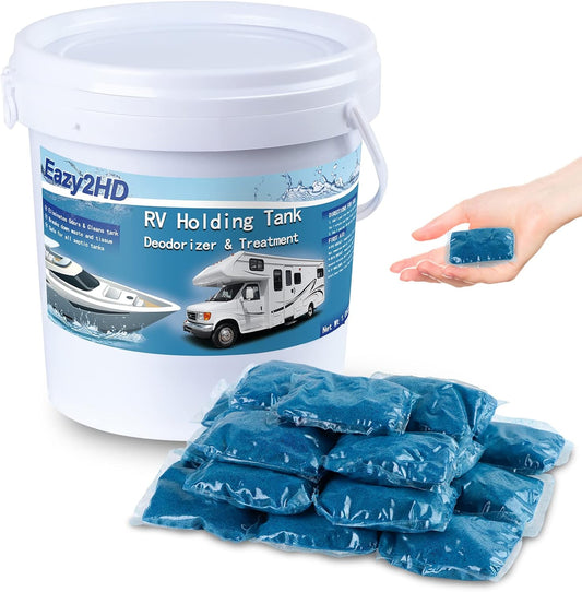 Eazy2hD RV Toilet Treatment for Black Tank Deodorizer 50 Pack