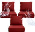 6 in Thicker Outdoor Chair Cushion 3 Sets - Waterproof Patio Cushions