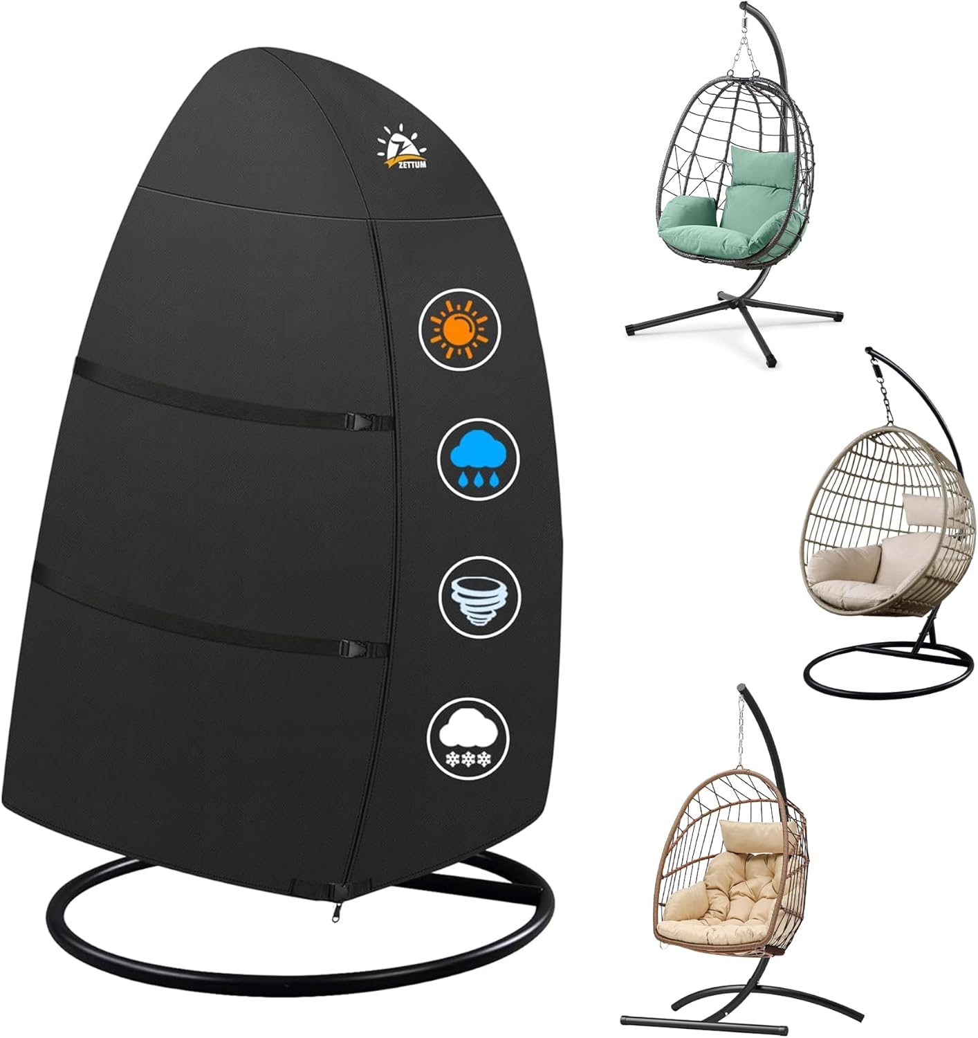 Zettum Egg Chair Cover - Heavy Duty Waterproof Protection