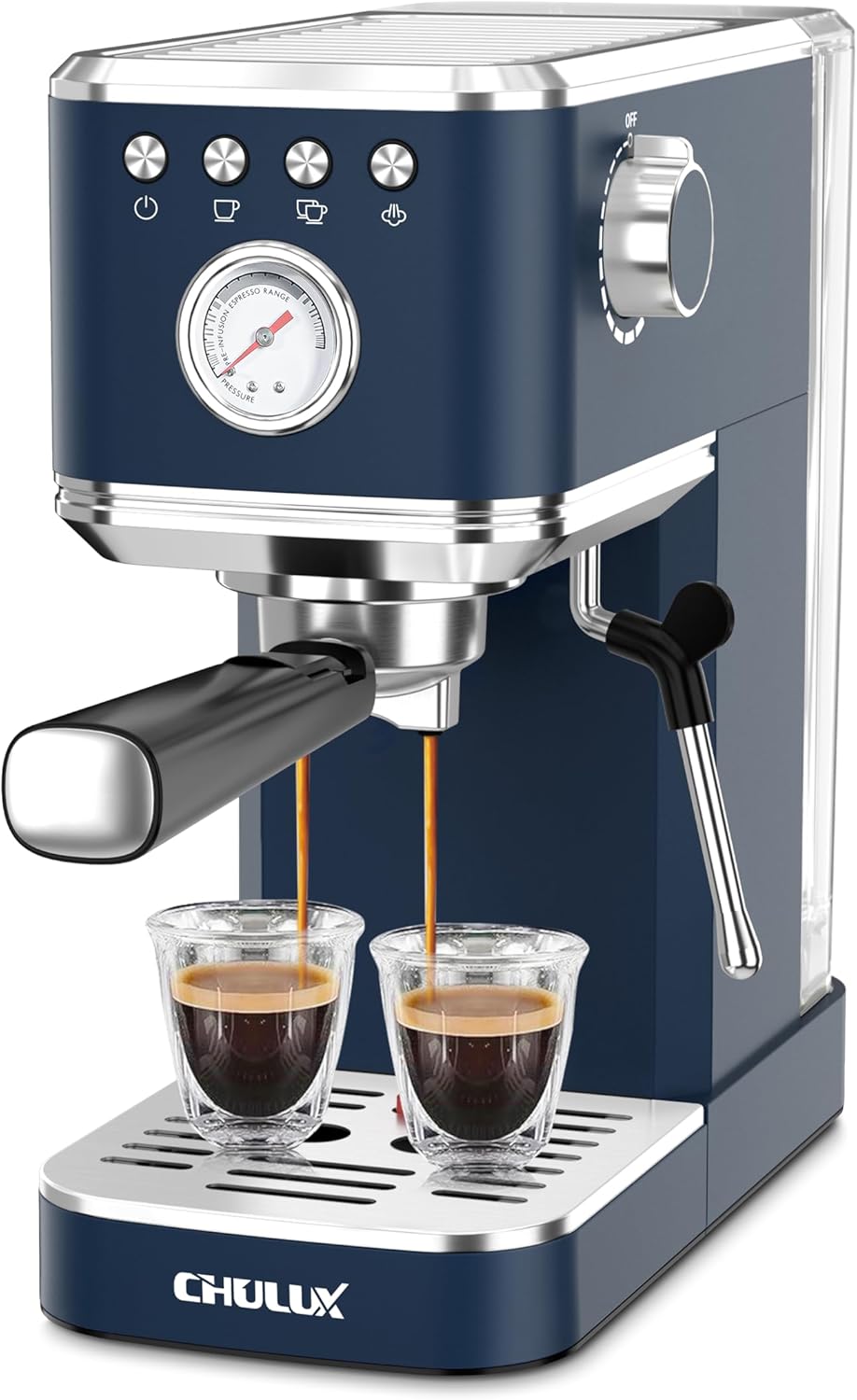 CHULUX Slim Espresso Machine for Home Cappuccino & Latte Maker