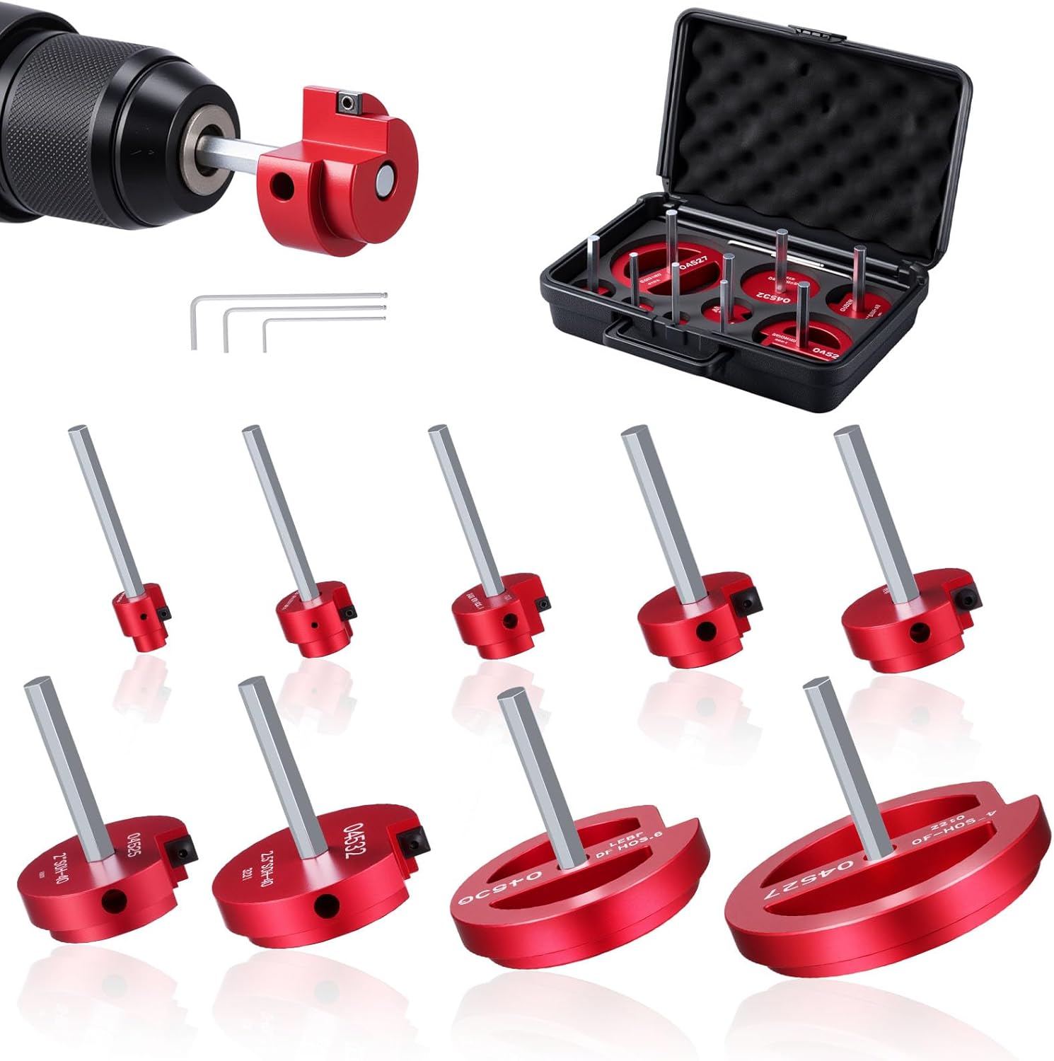 9Pcs PVC Pipe Reamer Kit for Efficient Plumbing Repairs