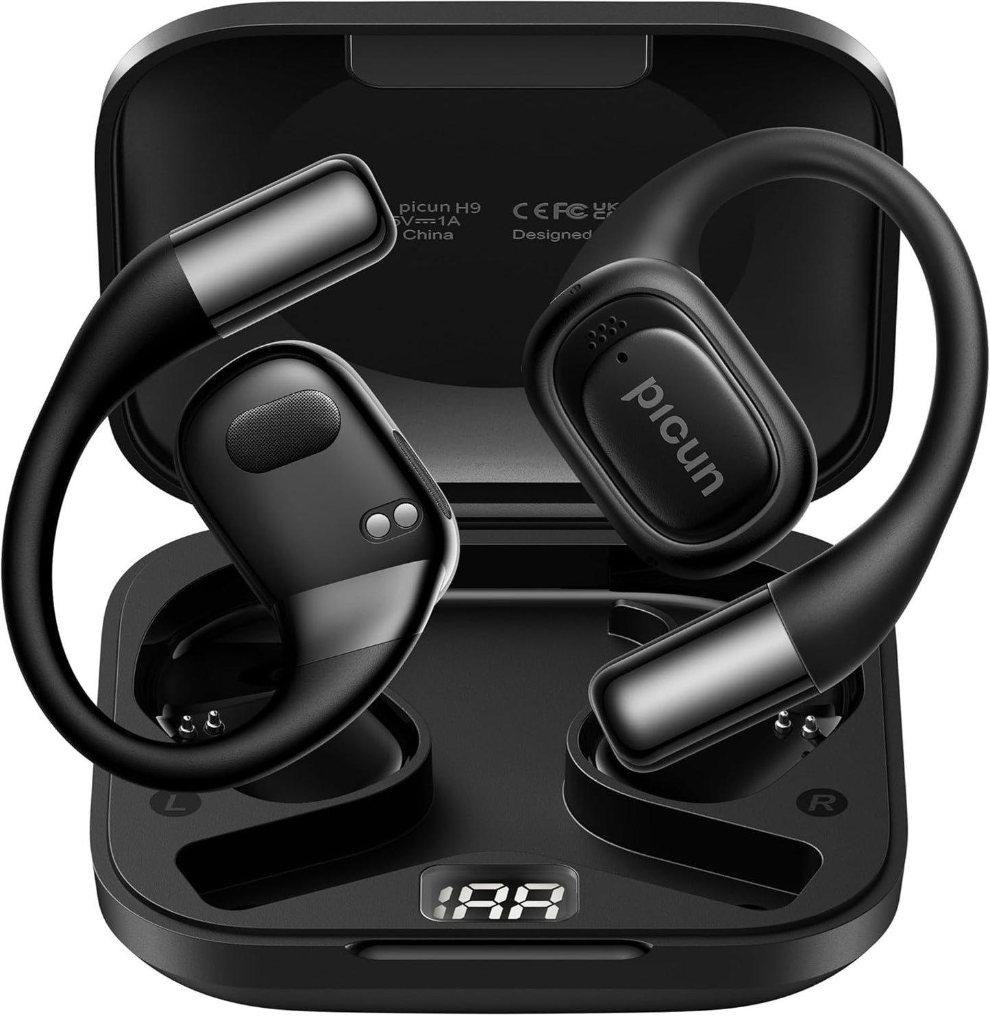 Picun Open Ear Bluetooth Earbuds: 40H Playtime & Waterproof IP54