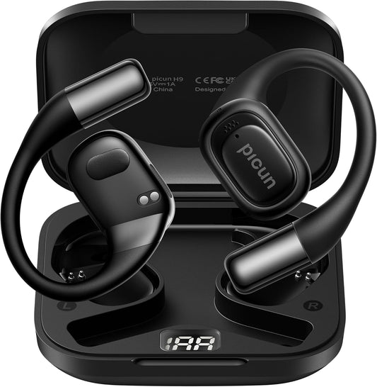 Picun Open Ear Bluetooth Earbuds: 40H Playtime & Waterproof IP54