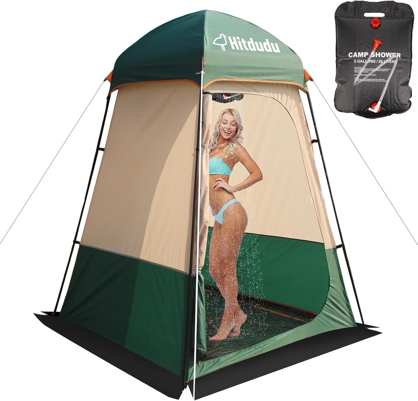Portable Privacy Shower Tent with Water Bag - Hitdudu