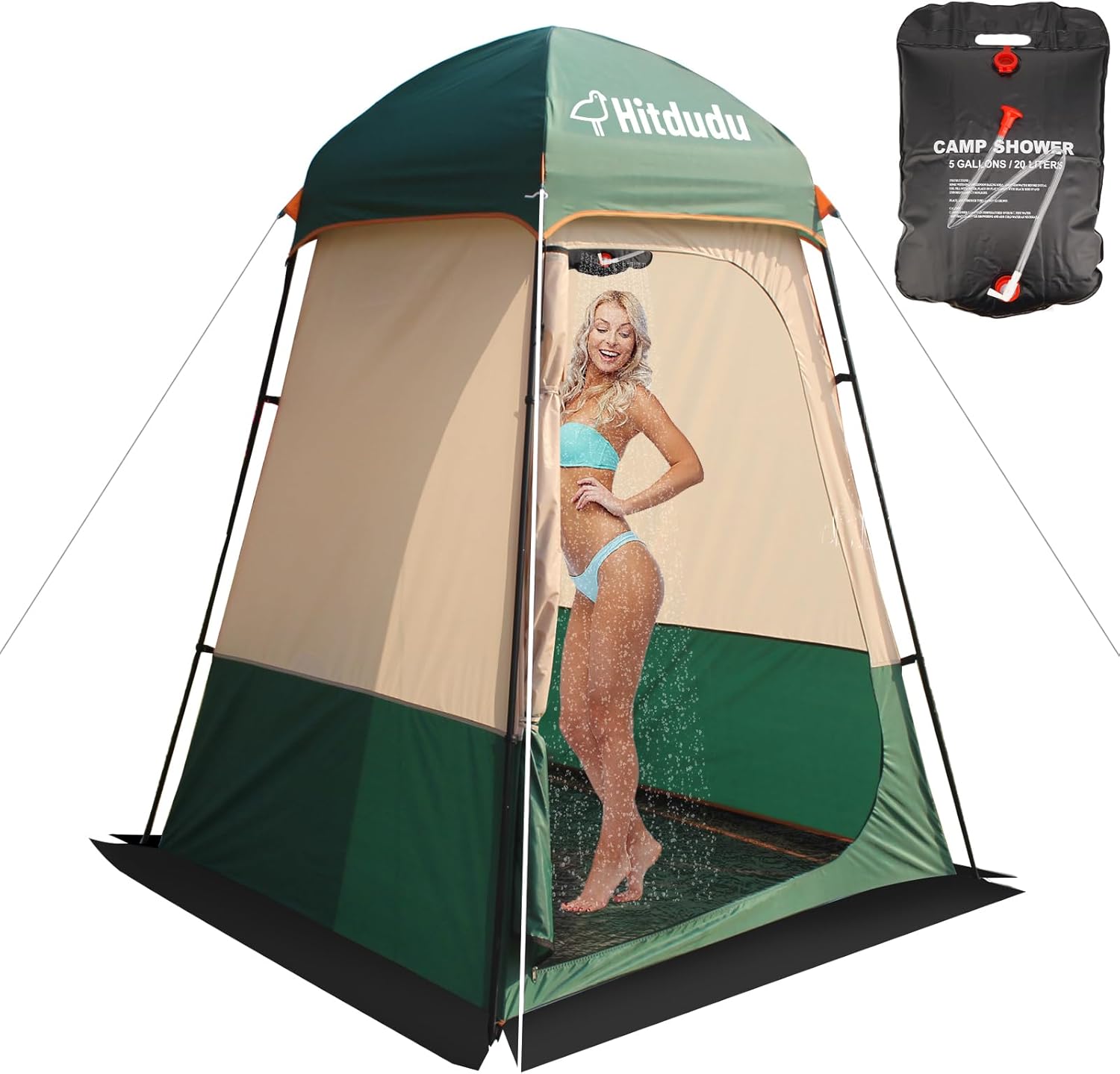 Portable Privacy Shower Tent with Water Bag - Hitdudu