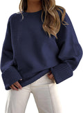 LILLUSORY Women's Oversized Fuzzy Chunky Warm Pullover (Style 3S33)