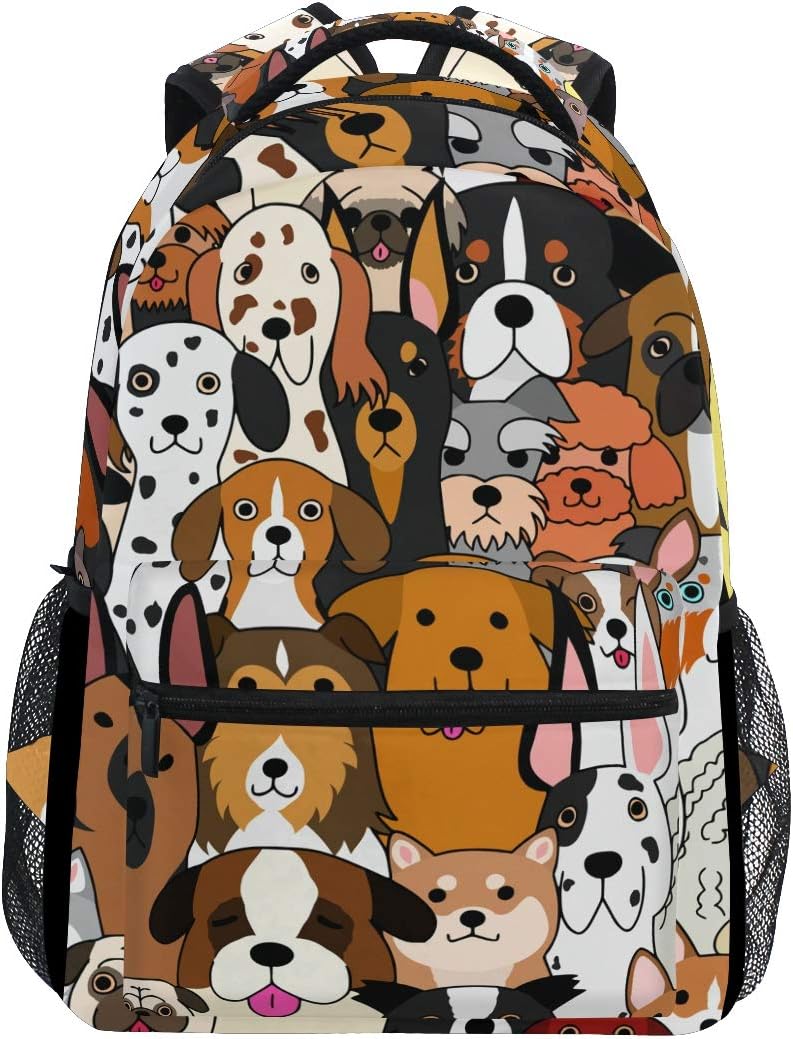 ALAZA Cute Doodle Dog Print Large Backpack for Kids and Adults