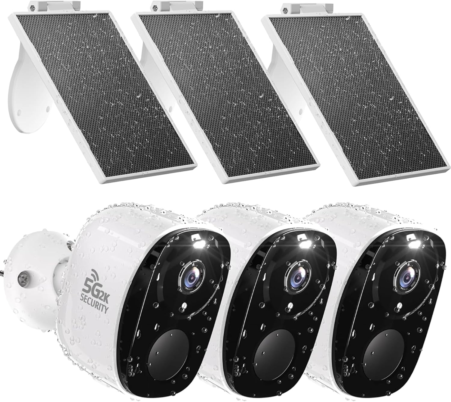 Rraycom 3pc Solar Security Cameras Wireless Outdoor for Home