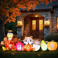 DomKom 8FT Thanksgiving Inflatable Turkey Outdoor Decor - Festive Yard
