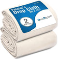 All Purpose Canvas Drop Cloth 9x12 Pack of 2 - Heavy Duty Cotton Tarp