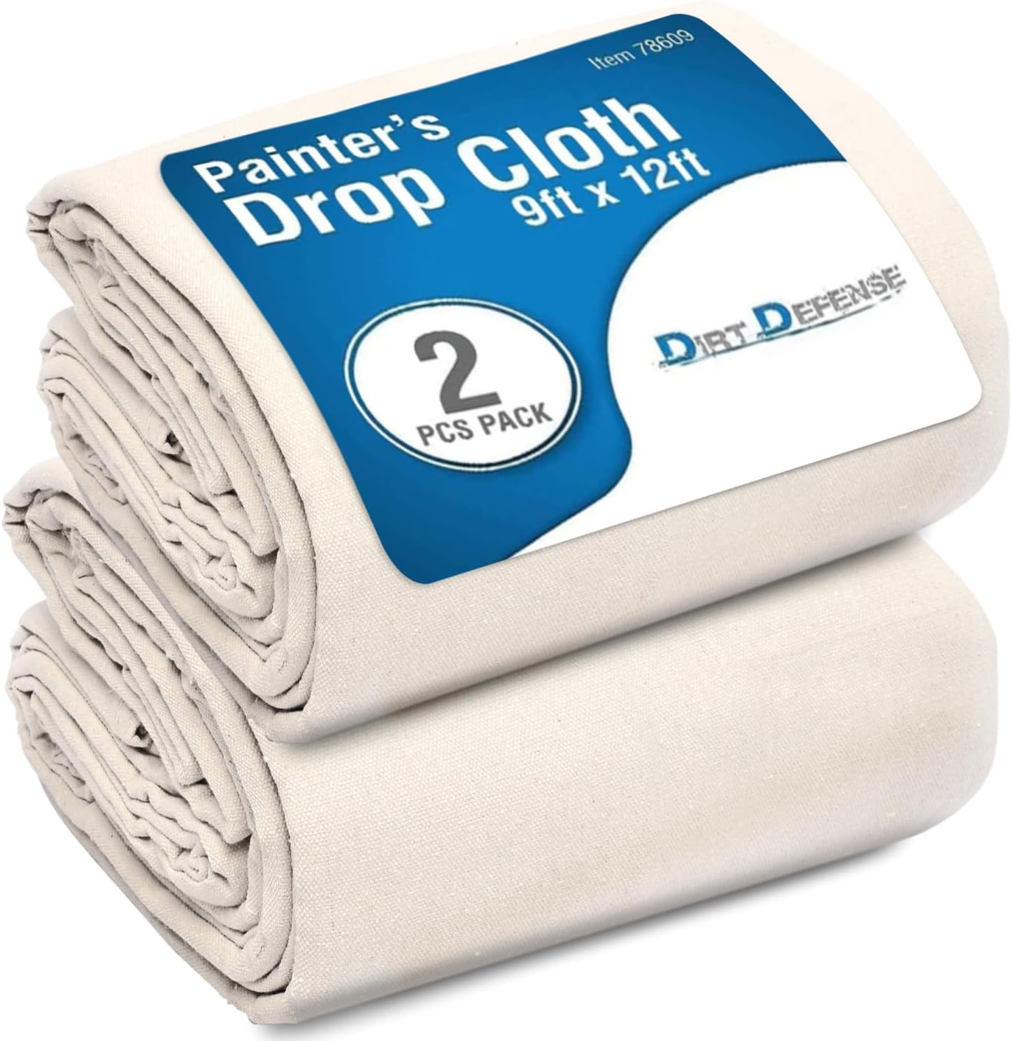 All Purpose Canvas Drop Cloth Pack of 2 for Painting Projects