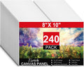 Canvas Boards for Painting 8x10 240 Pack - Bulk Value Pack for Artists