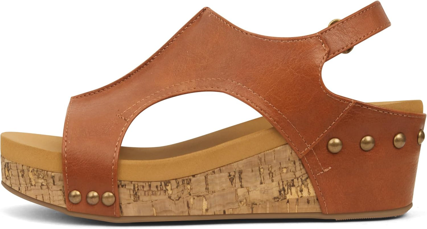 Stylish Lightweight Womens Wedge Sandals With Adjustable Straps