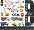 Foam Bath Toys for Toddlers - 29 Piece Vehicles Set for Bathtub Play