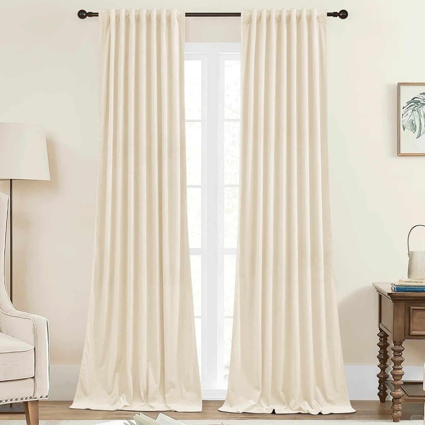 StangH Light Dimming Velvet Curtains for Bedroom and Kids Room