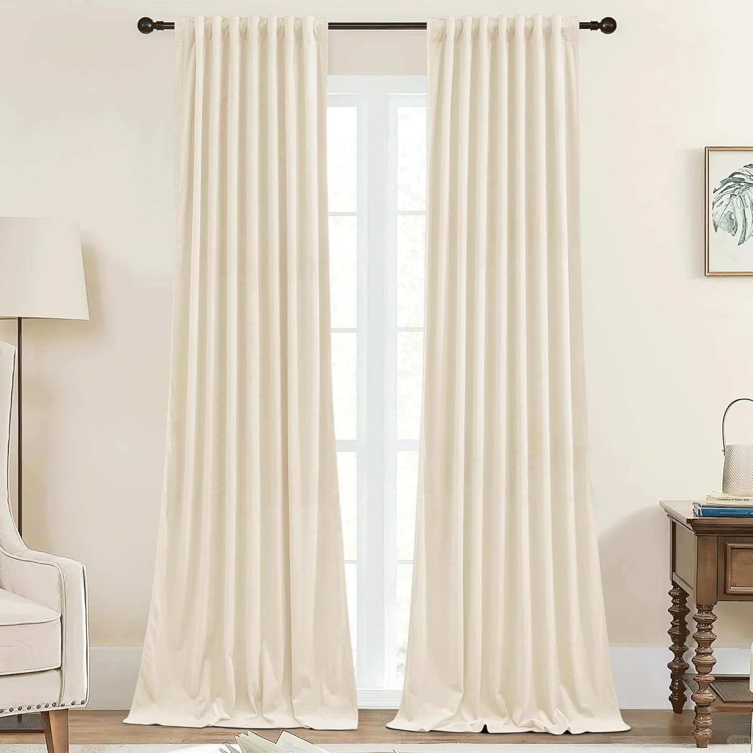 StangH Light Dimming Velvet Curtains for Bedroom and Kids Room