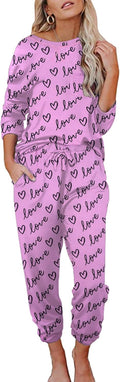 Ekouaer Womens Pajamas Set Long Sleeve Loungewear Soft Lounge Set Sets