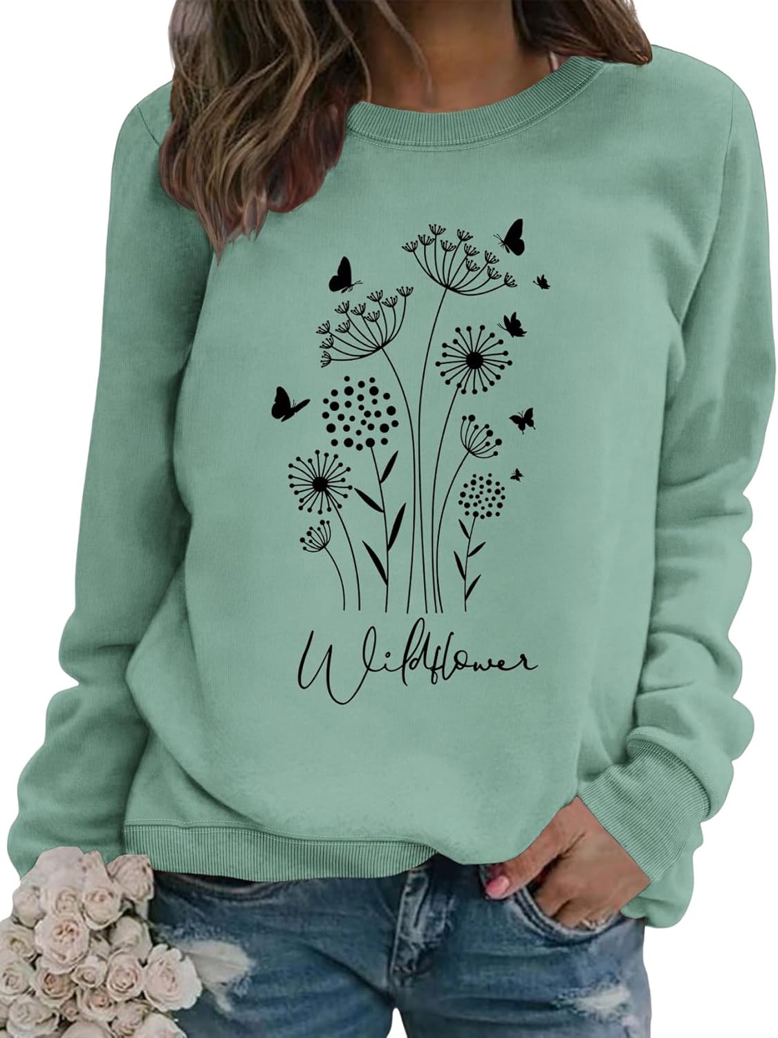 Vintage Floral Sweatshirt: Effortlessly Stylish