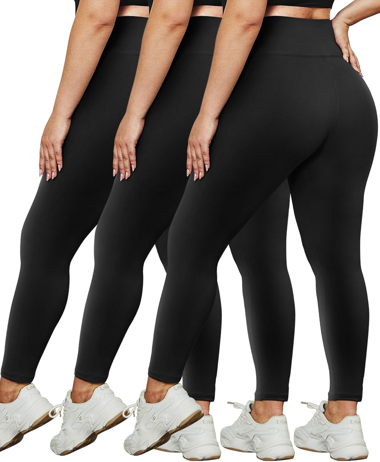 HLTPRO Plus Size High Waist Leggings - Stretchy & Soft for Workouts