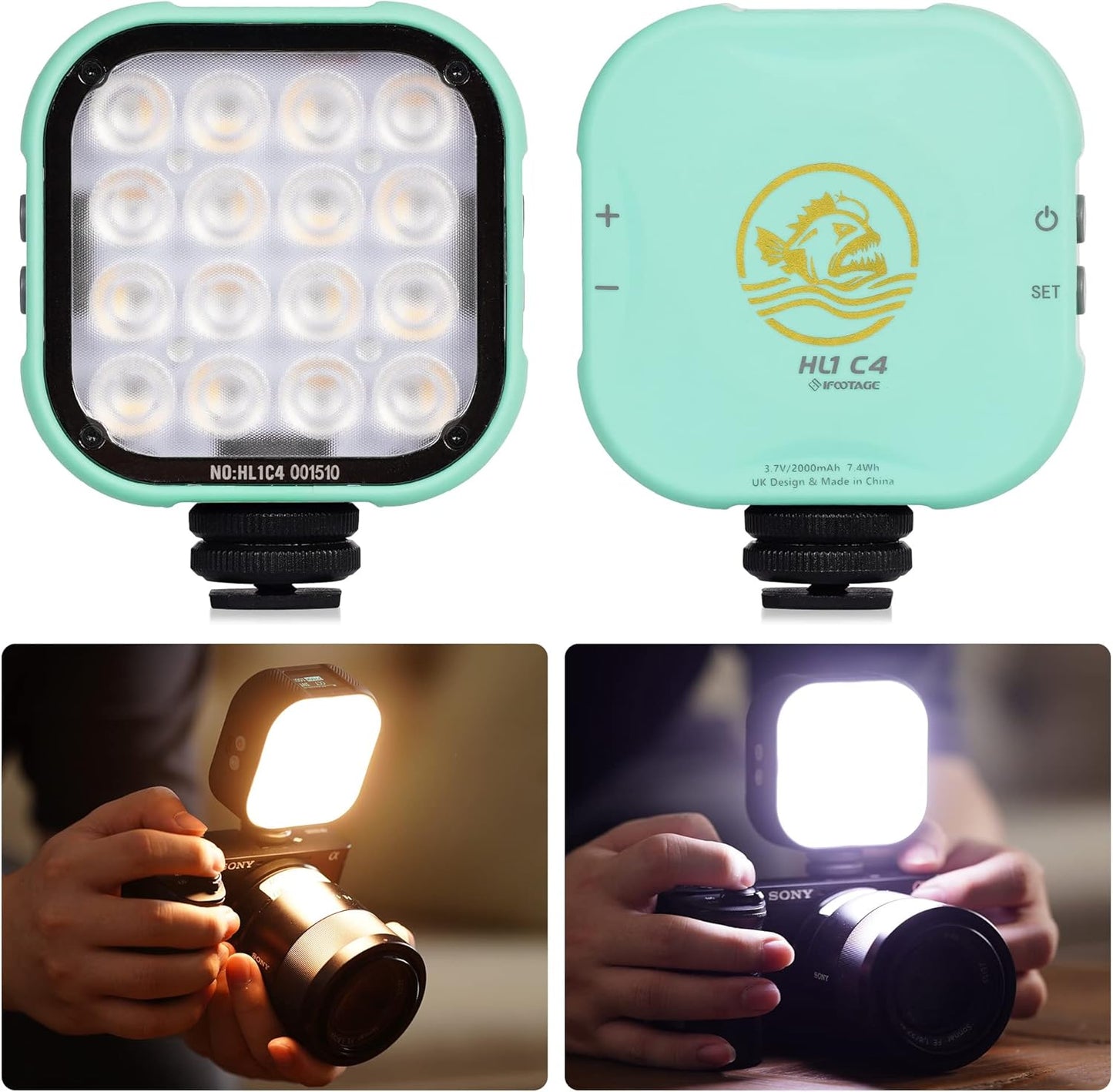IFOOTAGE On Camera Video Light with Smart APP Control and Effects