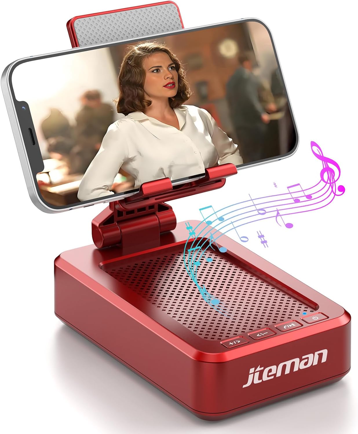 Jteman Portable Bluetooth Speaker Stand - Red