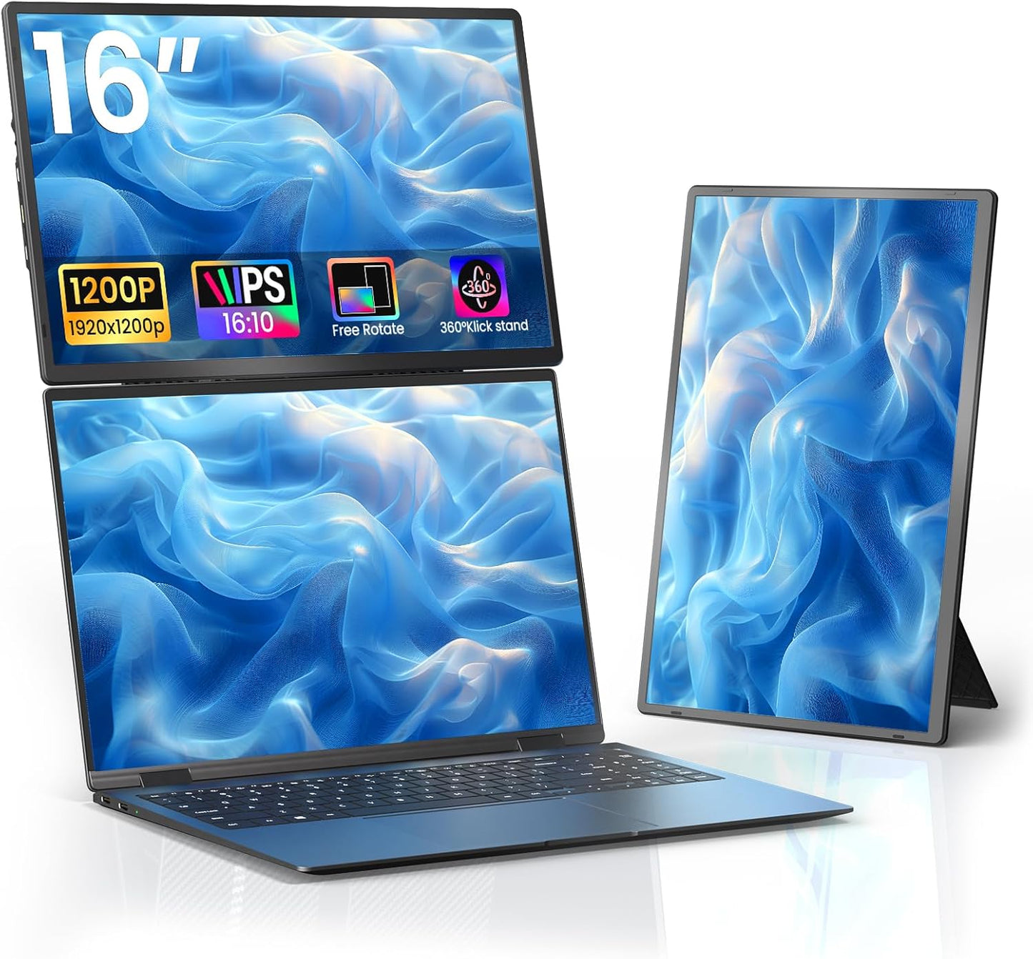 Laptop Screen Extender 16in - Portable Monitor for Travel Work