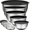 Mixing Bowls with Airtight Lids - 8PCS Stainless Steel Nesting Set