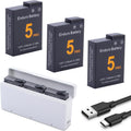 Osmo Action 5 Pro/4/3 Battery Charger Kit 3-Pack - Fast 3-Channel Hub