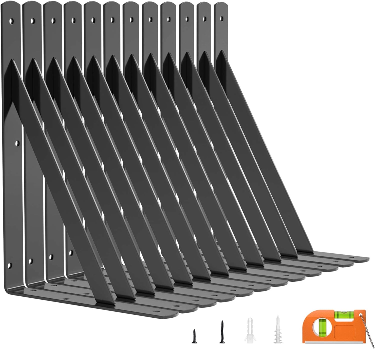 LuckIn 12 Inch Heavy Duty Shelf Bracket for Strong Support
