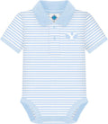College Baby Striped Polo Bodysuit - Team Logo, Soft Cotton Creative