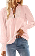 Boho Tops for Women V Neck Blouses Flowy Swiss Dot - Dressy Casual are