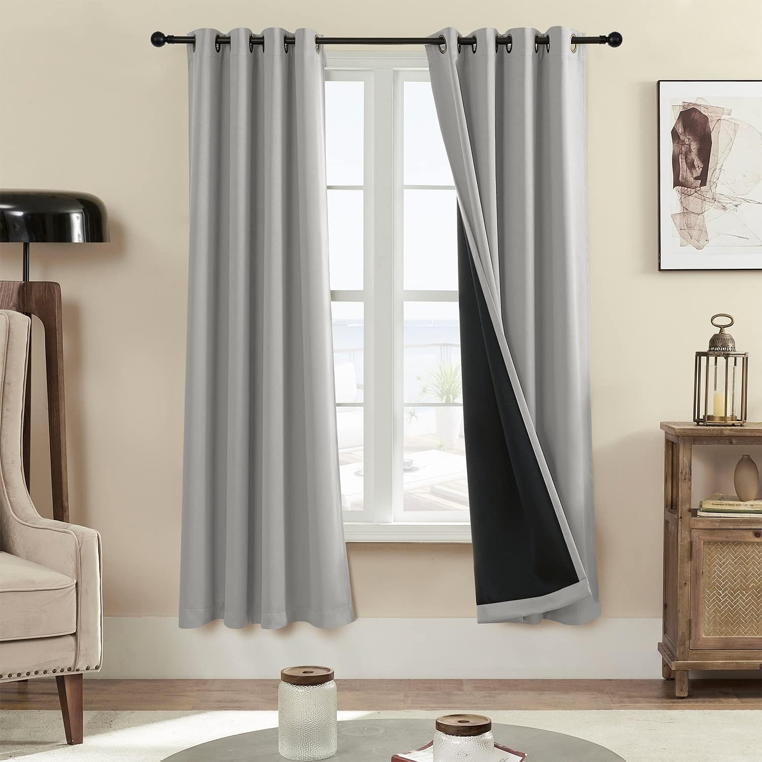 Rutterllow 100% Blackout Curtains for Total Light Control