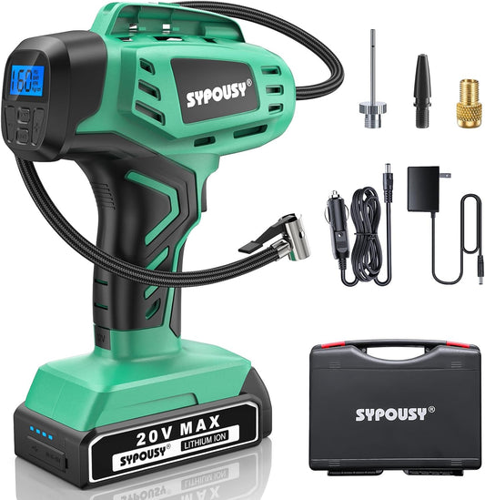 Faster Inflation: Portable Cordless Air Compressor