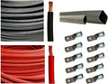 WNI 2 AWG 2 Gauge 25 ft Black + 25 ft Red Pure Copper Cable Kit
