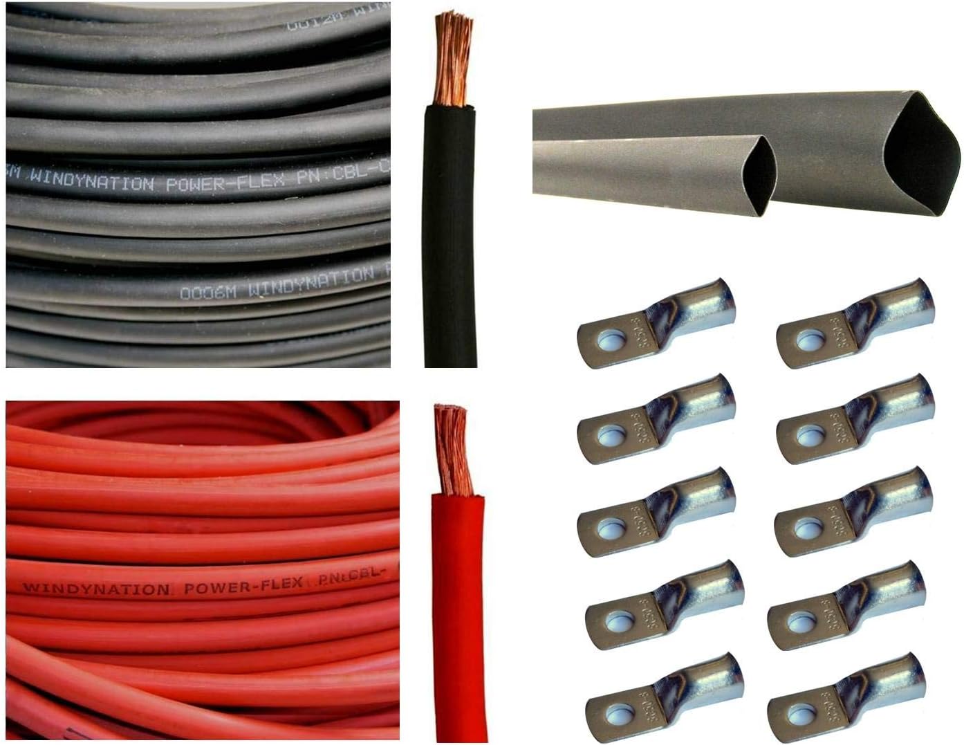 WNI 2 AWG Battery Welding Cable with Connectors and Tubing