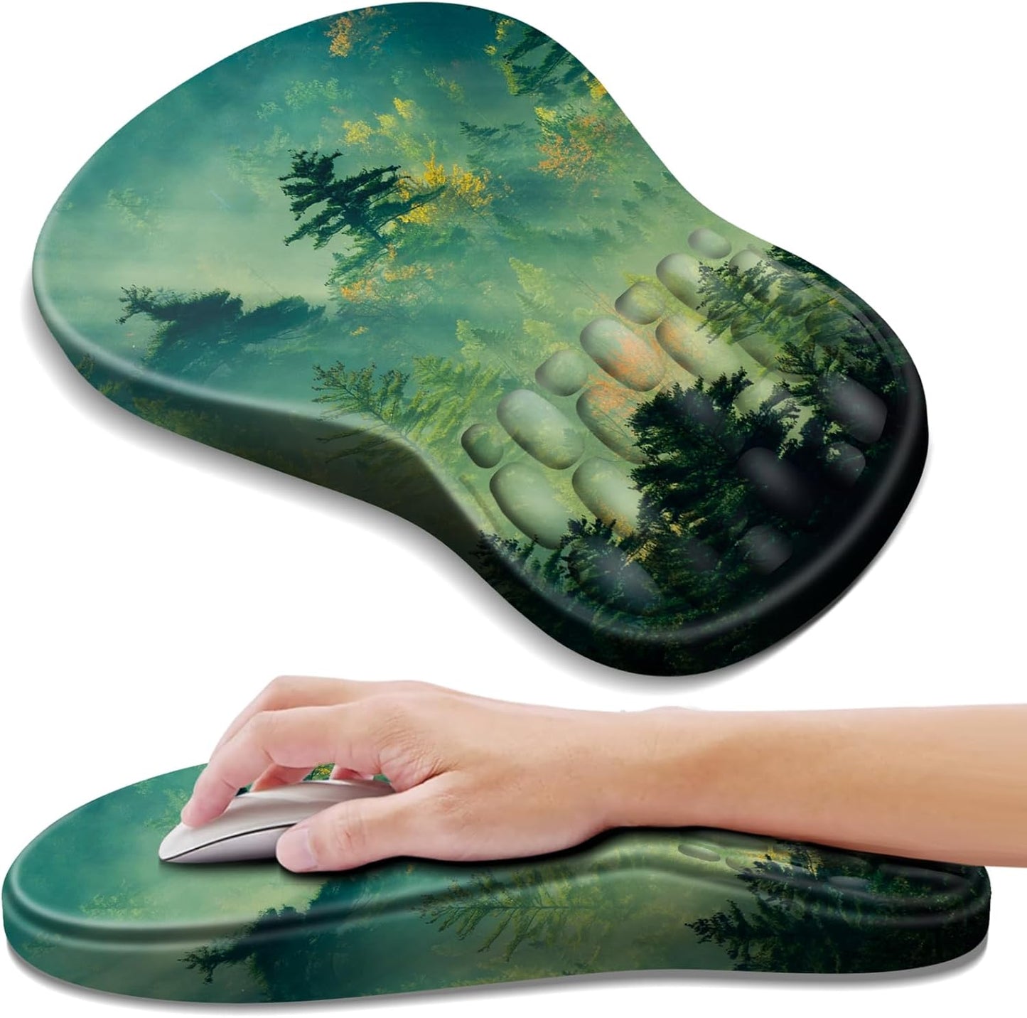 Memory Foam Mouse Pad - Wrist Support for Pain Relief