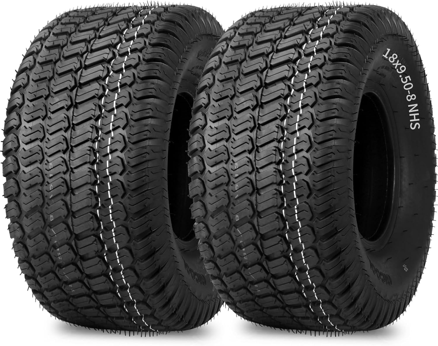 18x9.50-8 Lawn Mower Tire Set for Riding Lawnmowers - 2 Pack